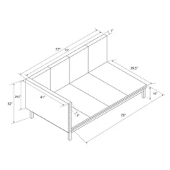 Dalila Upholstered Daybed - Room & Joy -Room & Joy GUEST b52738bf d58b 4c62 bbfd a13a3c4a8c3c