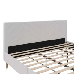 Venus Tufted Upholstered Bed Gray Linen - Room & Joy -Room & Joy GUEST b816bb69 1641 4cc1 9ca9 db2aec3a0035