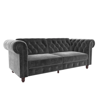 Finnley Velvet Upholstered Sofa Futon - Room & Joy 17 Finnley Velvet Upholstered Sofa Futon - Room & Joy - Image 15