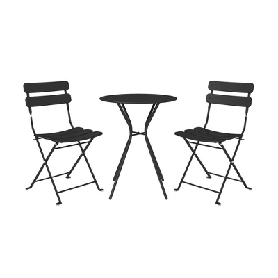 3pc Bistro Set With Folding Chairs - Room & Joy 2 3pc Bistro Set With Folding Chairs - Room & Joy