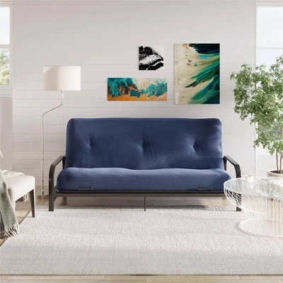 Full 8" Jayce Thermobonded High Density Polyester Fill Futon Mattress Blue - Room & Joy 3 Full 8" Jayce Thermobonded High Density Polyester Fill Futon Mattress Blue - Room & Joy - Image 2