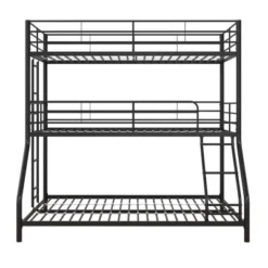 Twin/Twin/Full Zeke Triple Metal Bunk Bed - Room & Joy -Room & Joy GUEST bd6c458c 5c55 4aec 8f4e af7cfd7be366