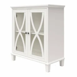 Catrin Accent Cabinet With Glass Doors - Room & Joy -Room & Joy GUEST bddc3259 2d00 4581 b347 5a12bbccfcf6