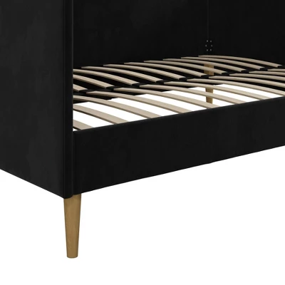 Full Fabio Velvet Mid Century Daybed - Room & Joy 4 Full Fabio Velvet Mid Century Daybed - Room & Joy - Image 2