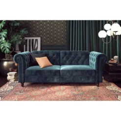 Finnley Velvet Upholstered Sofa Futon - Room & Joy 25 Finnley Velvet Upholstered Sofa Futon - Room & Joy -Room & Joy GUEST c1f2efd4 9e71 4f0f a6f6 e091199d9612