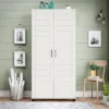 Portford 36" Wide 2 Door Shiplap Cabinet White - Room & Joy