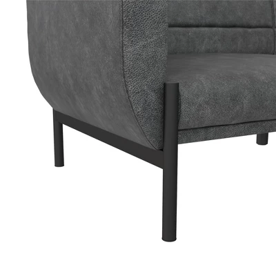 Ash Futon Distressed Faux Leather - Room & Joy 9 Ash Futon Distressed Faux Leather - Room & Joy - Image 7