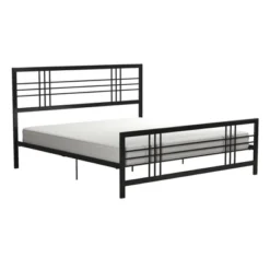 King Bellatrix Industrial Modern Metal Bed - Room & Joy -Room & Joy GUEST c7de5876 b8dd 4ee9 b3a1 1ab602f4af0d