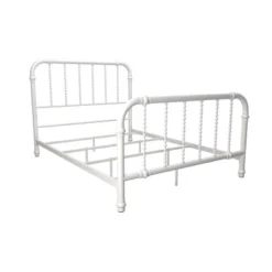Full Emilia White Metal Bed White - Room & Joy