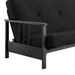Full Anders Metal Arm Futon With 6" Microfiber Mattress - Room & Joy -Room & Joy GUEST cd8133e1 199f 4ddb 8f3c d1e070b56515