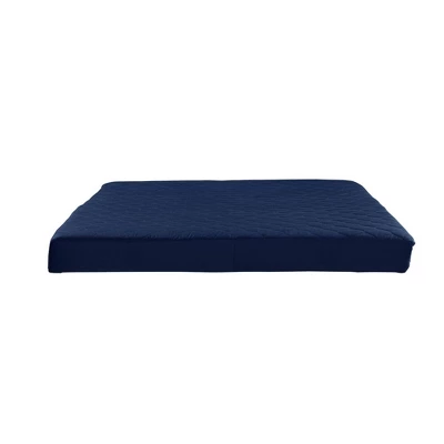 Full 6" Top Mattress Polyester Filled Quilted Blue - Room & Joy 5 Full 6" Top Mattress Polyester Filled Quilted Blue - Room & Joy - Image 3