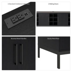 Somerton Credenza TV Stand For TVs Up To 70" Light Brown Oak - Room & Joy -Room & Joy GUEST d17e8867 dd24 4f70 886c a99e38a5a98b