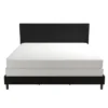 King Jena Faux Leather Upholstered Bed Black - Room & Joy -Room & Joy GUEST d187f012 7e6d 45ba 9b93 01b026f4f232