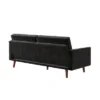 Jayce Mid-Century Modern Coil Futon Black Velvet - Room & Joy -Room & Joy GUEST d1c12ae7 f65e 4965 9818 7c9428115f4c