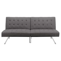 Eve Velvet Upholstered Convertible Futon - Room & Joy -Room & Joy GUEST d357fa6f 2398 4796 997d a9bf65ac2af0