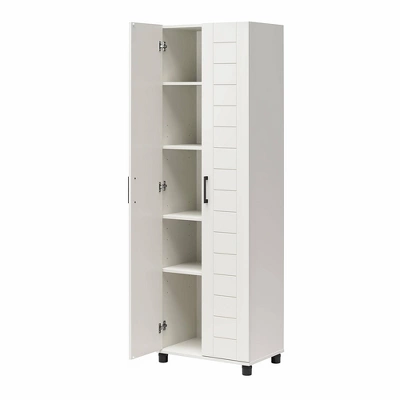 Portford 24" Wide 2 Door Shiplap Cabinet White - Room & Joy 5 Portford 24" Wide 2 Door Shiplap Cabinet White - Room & Joy - Image 3