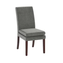 Set Of 2 Cale Upholstered Dining Chairs Gray Linen With Dark Base - Room & Joy -Room & Joy GUEST dc75896f 0086 4bdc 87c0 accd69742a9e
