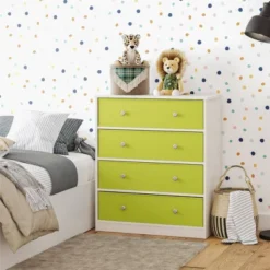 Elannie Avenue Tall Dresser With 4 Fabric Bins - Room & Joy -Room & Joy GUEST e0f59f89 772a 4797 8fed 654069a7ebb7