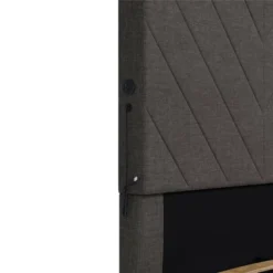 Yanis Upholstered Bed With USB - Room & Joy -Room & Joy GUEST e144e563 aadc 4474 9e67 d63bf716d06f