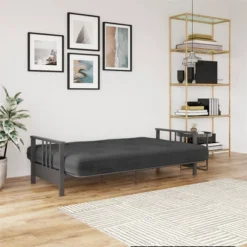 Full Anders Metal Arm Futon With 6" Microfiber Mattress - Room & Joy -Room & Joy GUEST e1b8770c fbce 48bc 8f5e 0100fc2dc624