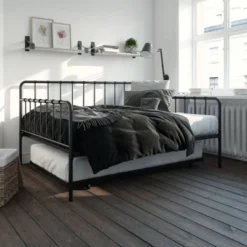 Full Avery Metal Daybed And Twin Trundle - Room & Joy -Room & Joy GUEST e3612414 75a4 4d45 8b77 3825d64492a8
