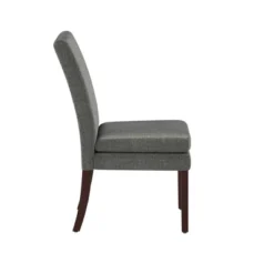 Set Of 2 Cale Upholstered Dining Chairs Gray Linen With Dark Base - Room & Joy -Room & Joy GUEST e3d761f0 274b 4bb5 971f 86509c874191