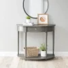 Aurora Half Moon Console Table Gray - Room & Joy -Room & Joy GUEST e4088802 7deb 48f8 8191 a6b7155bba49