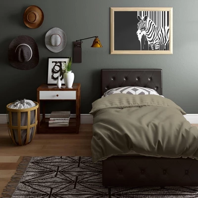 Dalia Faux Leather Upholstered Bed With Storage Black - Room & Joy 8 Dalia Faux Leather Upholstered Bed With Storage Black - Room & Joy - Image 7