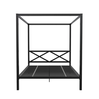 Dax Metal Canopy Bed Black - Room & Joy 5 Dax Metal Canopy Bed Black - Room & Joy - Image 3