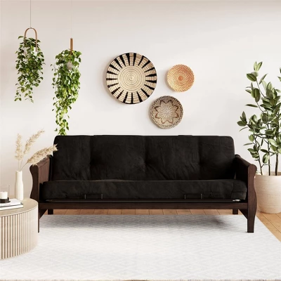 Full Chester Wood Arm Futon Frame With 8" Microfiber Mattress - Room & Joy 6 Full Chester Wood Arm Futon Frame With 8" Microfiber Mattress - Room & Joy - Image 4