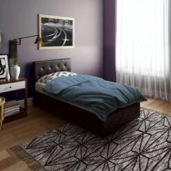 Dalia Faux Leather Upholstered Bed With Storage Black - Room & Joy 23 Dalia Faux Leather Upholstered Bed With Storage Black - Room & Joy -Room & Joy GUEST e848da02 2b10 4e6b a90d ff23c1ed6e3f