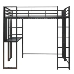 Twin Adele Loft Bed With Desk Black - Room & Joy -Room & Joy GUEST e992218b 19c6 41ff 9262 8ee0d226a1e9