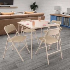 5pc Folding Table And Chair Set Tan - Room & Joy -Room & Joy GUEST ec23cd68 ec03 4991 80c7 6959abf5d436