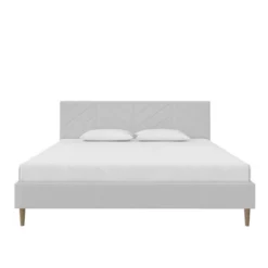 Venus Tufted Upholstered Bed Gray Linen - Room & Joy -Room & Joy GUEST ed4b5578 f97a 4ea0 b4d3 91a8ecaee1c6