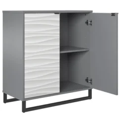 Maddock 2 Door Accent Cabinet With Faux Wave Pattern Graphite - Room & Joy -Room & Joy GUEST edf13620 879f 4078 a107 4b47851e36b9