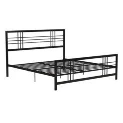 King Bellatrix Industrial Modern Metal Bed - Room & Joy -Room & Joy GUEST eeed47f9 fb11 47d9 8ac1 c3222c5f3aa4