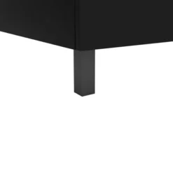 Twin Janford Upholstered Bed Black Faux Leather - Room & Joy -Room & Joy GUEST f0121433 4022 41f9 97e9 20a3730ed8cb