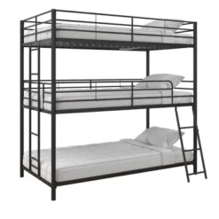 Triple Twin Zeke Metal Bunk Bed - Room & Joy -Room & Joy GUEST f11d8962 2f0f 4a55 a29c 1c70771c9021