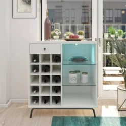 Hannaford Bar Cabinet White - Room & Joy -Room & Joy GUEST f8b6f275 e020 4319 8715 e71f162ac2de