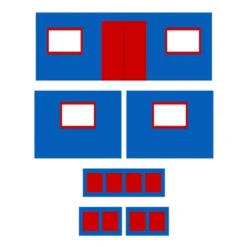 Kids' Junior Metal Loft Bed With Storage Steps And Curtain Set Black/Blue - Room & Joy -Room & Joy GUEST f9beea83 cc27 4ed6 b65b f85590c8b3f5