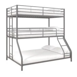 Twin/Twin/Full Zeke Triple Metal Bunk Bed - Room & Joy -Room & Joy GUEST fa388f5c 7db4 4cc7 9e26 7760ed174c8a