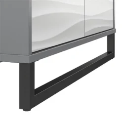 Maddock 1 Door 3 Drawer Accent Cabinet With Faux Wave Pattern Graphite - Room & Joy -Room & Joy GUEST faa137e7 05f4 42fd abf5 bb30d0ed1ef6