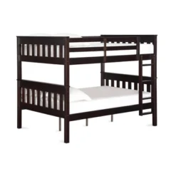 Full Over Full Petty Wood Bunk Bed With USB Port - Room & Joy -Room & Joy GUEST fd47ade4 6de8 4304 a006 0a99a741881a