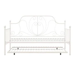 Twin Leila Metal Daybed And Trundle White - Room & Joy -Room & Joy GUEST fe8ca33e a148 4029 96d1 882f2a833e8b