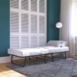 Twin 5" Mattress With Folding Metal Guest Bed - Room & Joy 19 Twin 5" Mattress With Folding Metal Guest Bed - Room & Joy -Room & Joy GUEST fedc4a2e fb51 4508 ad56 3ef6272bac61